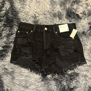 NWT Aeropostale Black Jean Shorts